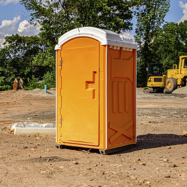 are there different sizes of portable restrooms available for rent in Lake Camelot